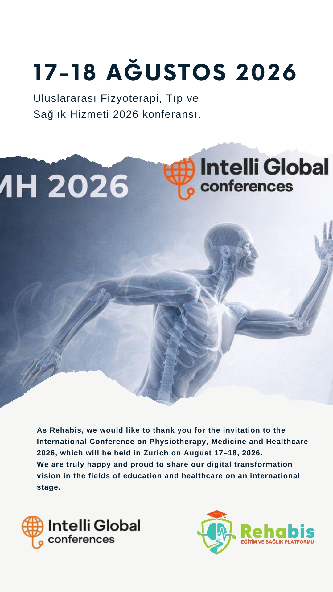 Rehabis, Uluslararası Sağlık ve Fizyoterapi Konferansı ICPMH 2026’ya Davet Edildi
